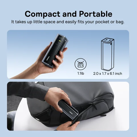 Baseus 145W Power Bank 20800mAh с быстрой зарядкой и цифровым дисплеем — изображение товара