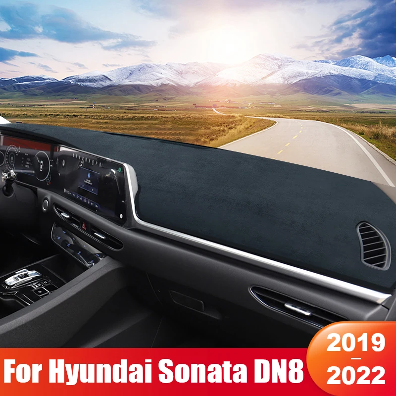 

For Hyundai Sonata DN8 2019 2020 2021 2022 Car Dashboard Sun Shade Cover Instrument Panel Mat Non-slip Pad Interior Accessories