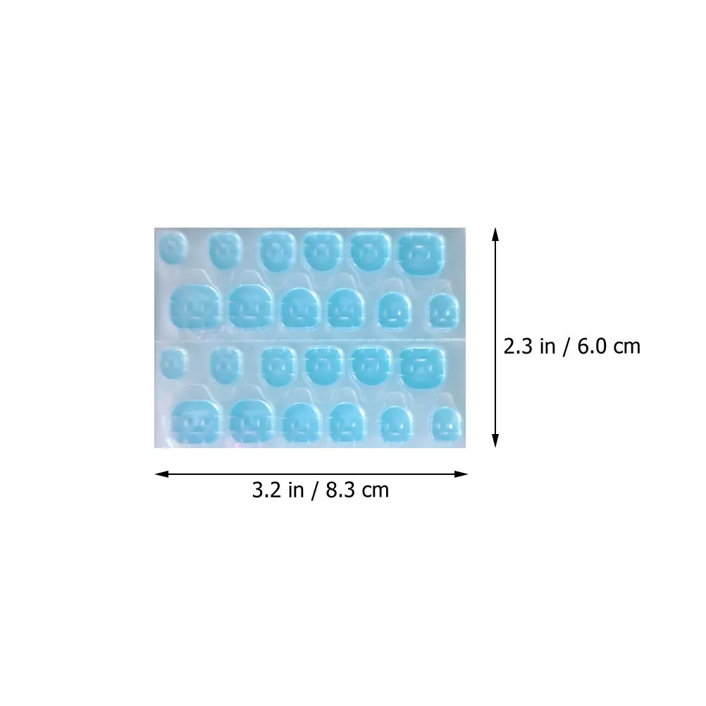 Guias adesivas azuis para manicure, faça você mesmo, prensa em unhas, ferramenta de reparo de arte de unhas falsas, abas adesivas para unhas