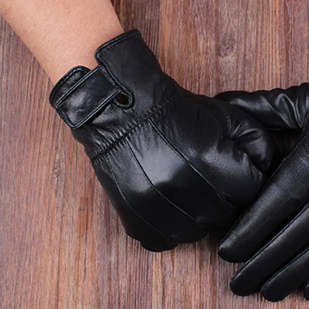 Cycling Gloves 1 Pair Stylish Thicken Comfy  Coldproof Anti Skid Gloves Riding Supplies