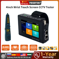 PEGATAH 4inch Wrist Touch Screen CCTV Tester for IP Camera Tester H.265 IPC Tester with POE Output for CCTV Camera Tester
