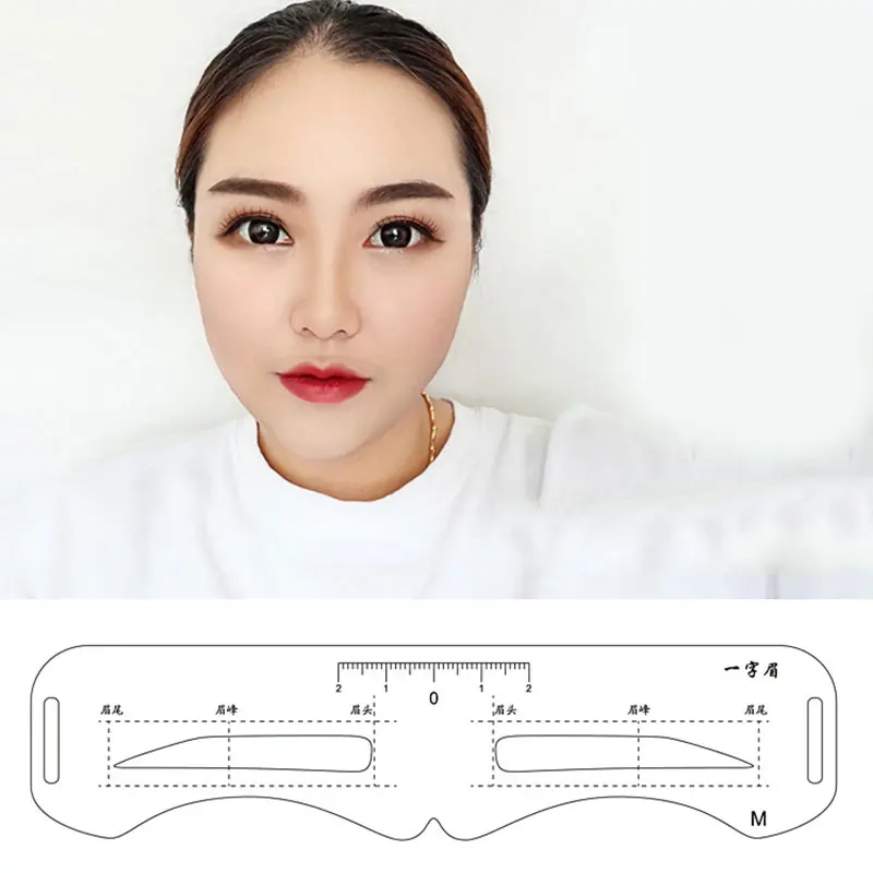 6 Style/Set Reusable Eyebrow Stamp Card Soft Ruler DIY Different Sizes Universal Eyebrow Shaper Stencil New Fashion Makeup Tool