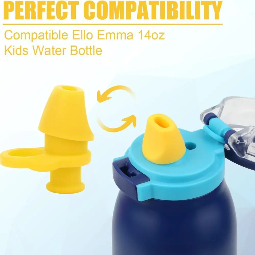 2pcs Replacement BPA Free Water Bottle Bite Valve 14OZ Reusable Water Bottle Mouthpiece Silicone Water Mug Spout for Ello Emma