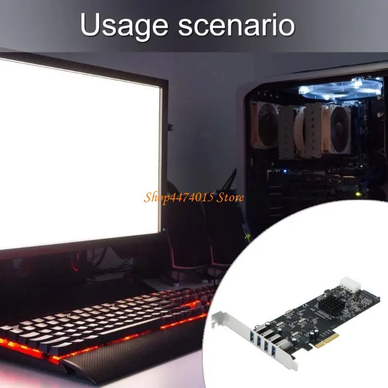 

K1AA Computer PCIE до 4 PORT USB КАРТА расширения PCIE INTERFACES PCIE PCIE