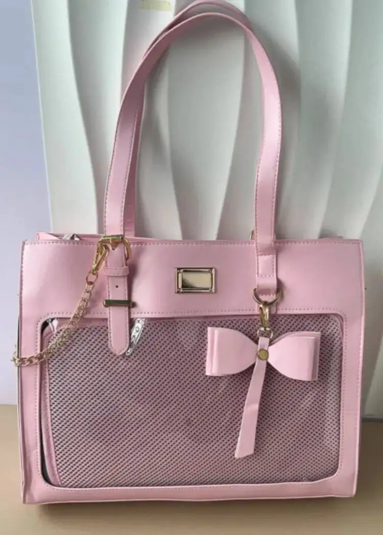 Vintage All Match Transparent Chain Underarm Bag Y2k Aesthetic Fashion Chic Ita Bags Casual Trendy Sweet Bow Shoulder Handbags