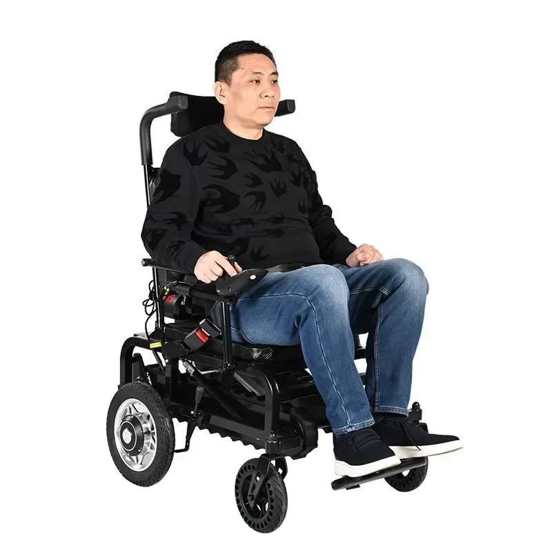 Up and down stairs wheelchair elderly disabled climbing machine intelligent lightweight folding crawler electric stair
