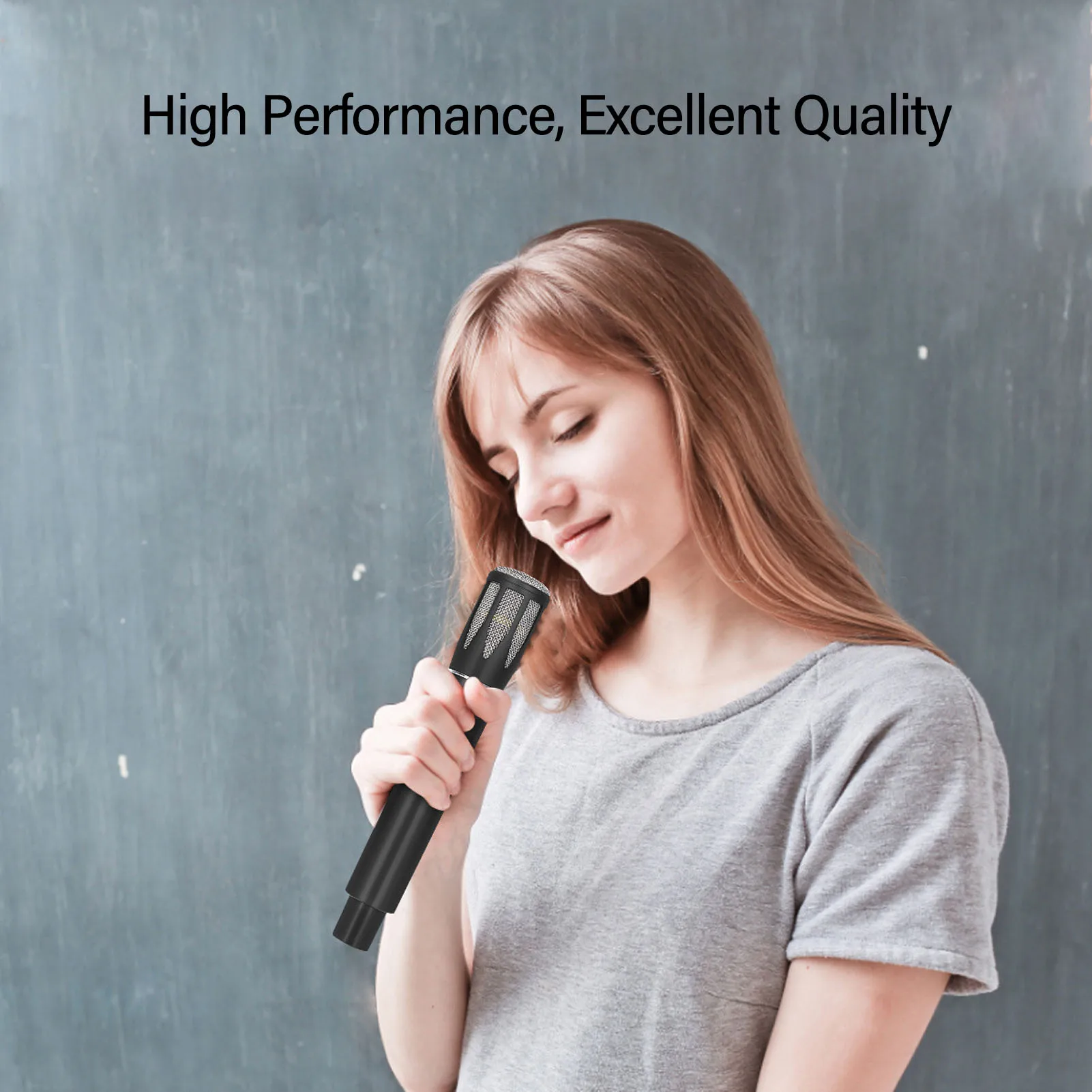 

Микрофон UHF, динамический микрофон, профессиональный беспроводной микрофон, черный динамический ручной микрофон UHF для выступлений и домашнего использования