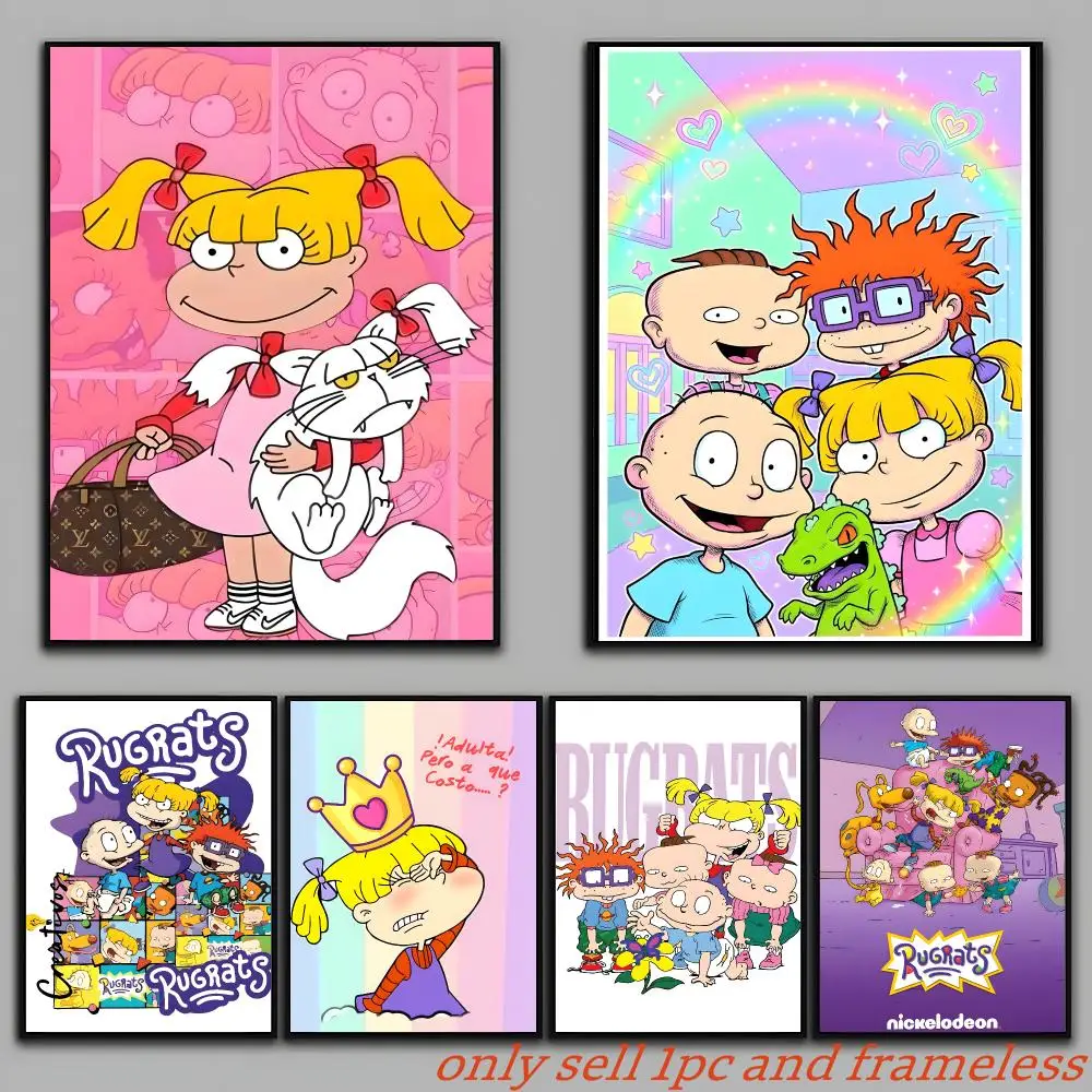 Funny Cartoon Anime R-Rugrats Poster Poster Painting Prints Wall Art Picture Film Room Home Bar Cafe Decor Mural