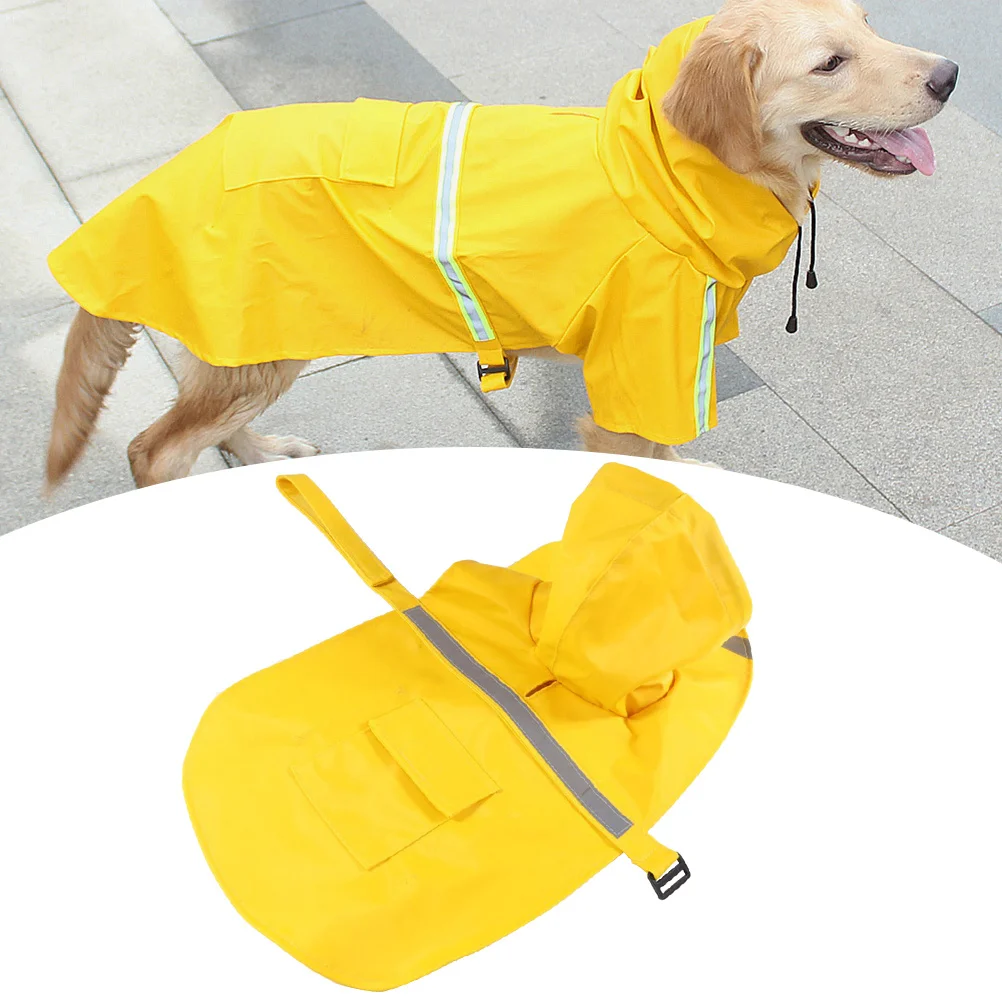 

Dog Raincoat Size Waterproof Lightweight Pet Rain Jacket Reflective Stripe For Small Medium Large Dogs Outdoor
