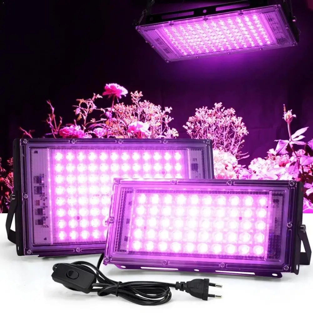 

LED Grow Lamp 50W 100W 150W AC 220V Full Spectrum Flood Light Reflector Greenhouse Hydroponic Floodlight Phyto Flower Lamp LED