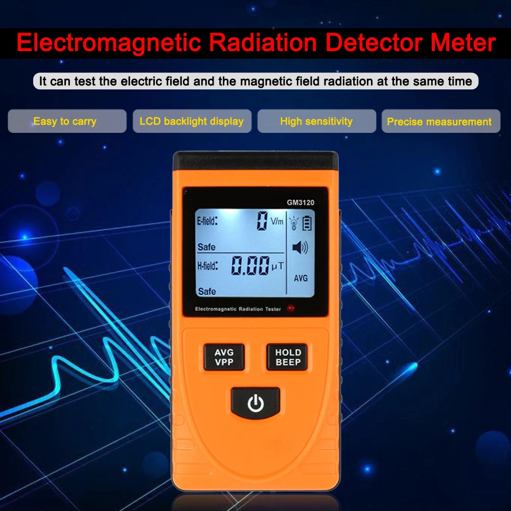 GM3120 Electromagnetic Radiation Detector Meter Dosimeter Tester Counter for electric field radiation magnetic field emission