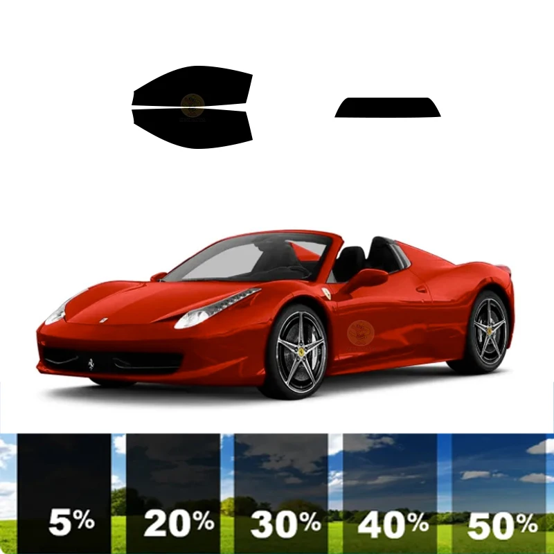 

precut Removable Window Tint Film Car 100% UVR 5%-70%VLT Heat Insulation Carbon ﻿For FERRARI 458 ITALIA 2DR CONVERTIBLE2010-2015