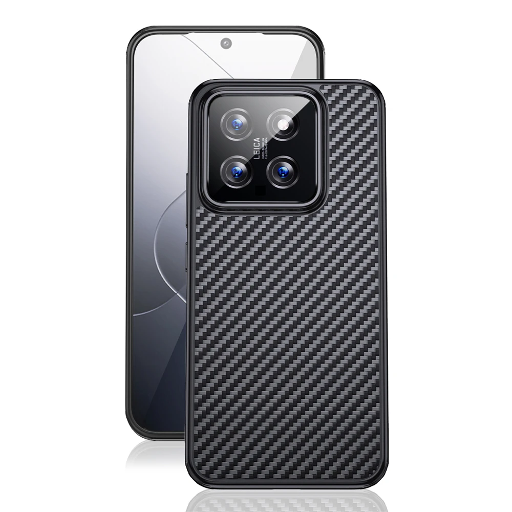 Kevlar Aramid Fiber Case for Xiaomi 13 14 Pro Magnetic Wireless Charging Shockproof Cover with Military Grade Drop Protection