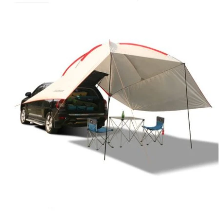 Camping SUV rear Tent easily covering large picnic table-sized area