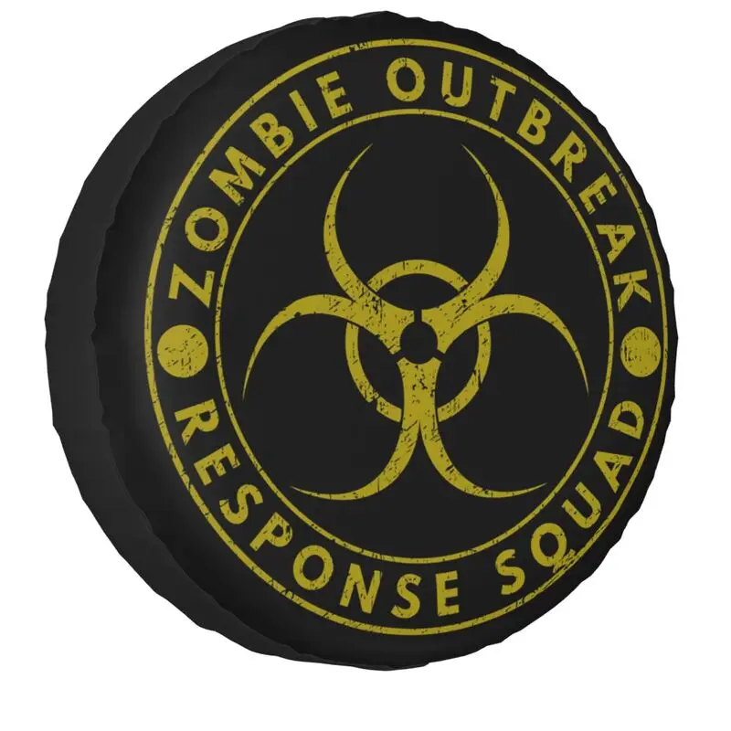 Zombie Outbreak Response Team Tire Cover 4WD 4x4 SUV Spare Wheel Protector for Mitsubishi Pajero 14