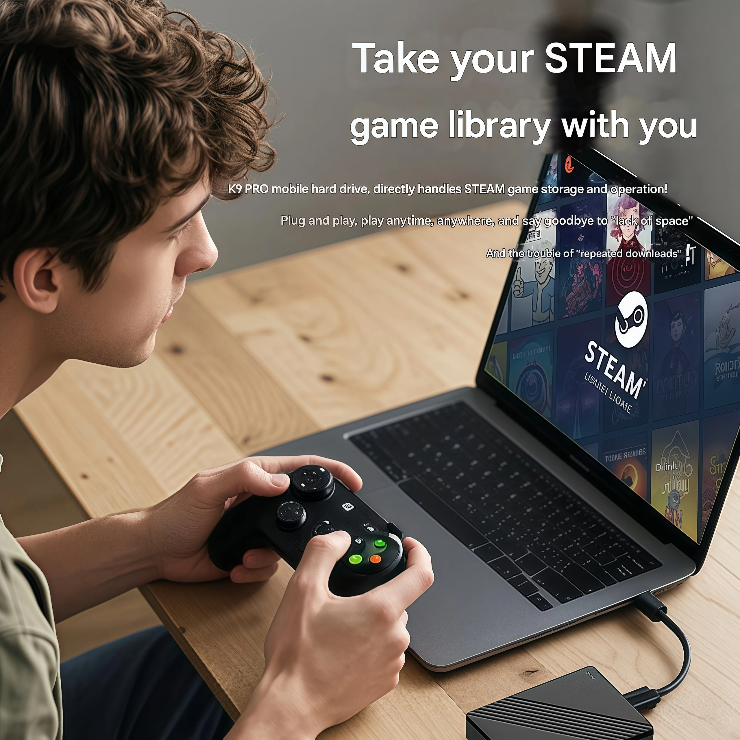 COOL FISH 2.5 Inch Dual Bay Portable External Hard Drive RAID 1TB 2TB 200MB/s for PC Mac Data Storage