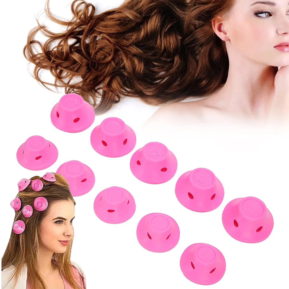 8/16 PCS Heatless Curls Overnight Mushroom-Shaped Hair Curlers Overnight Curlers for Sleep No-Damage DIY Wave Curl Set
