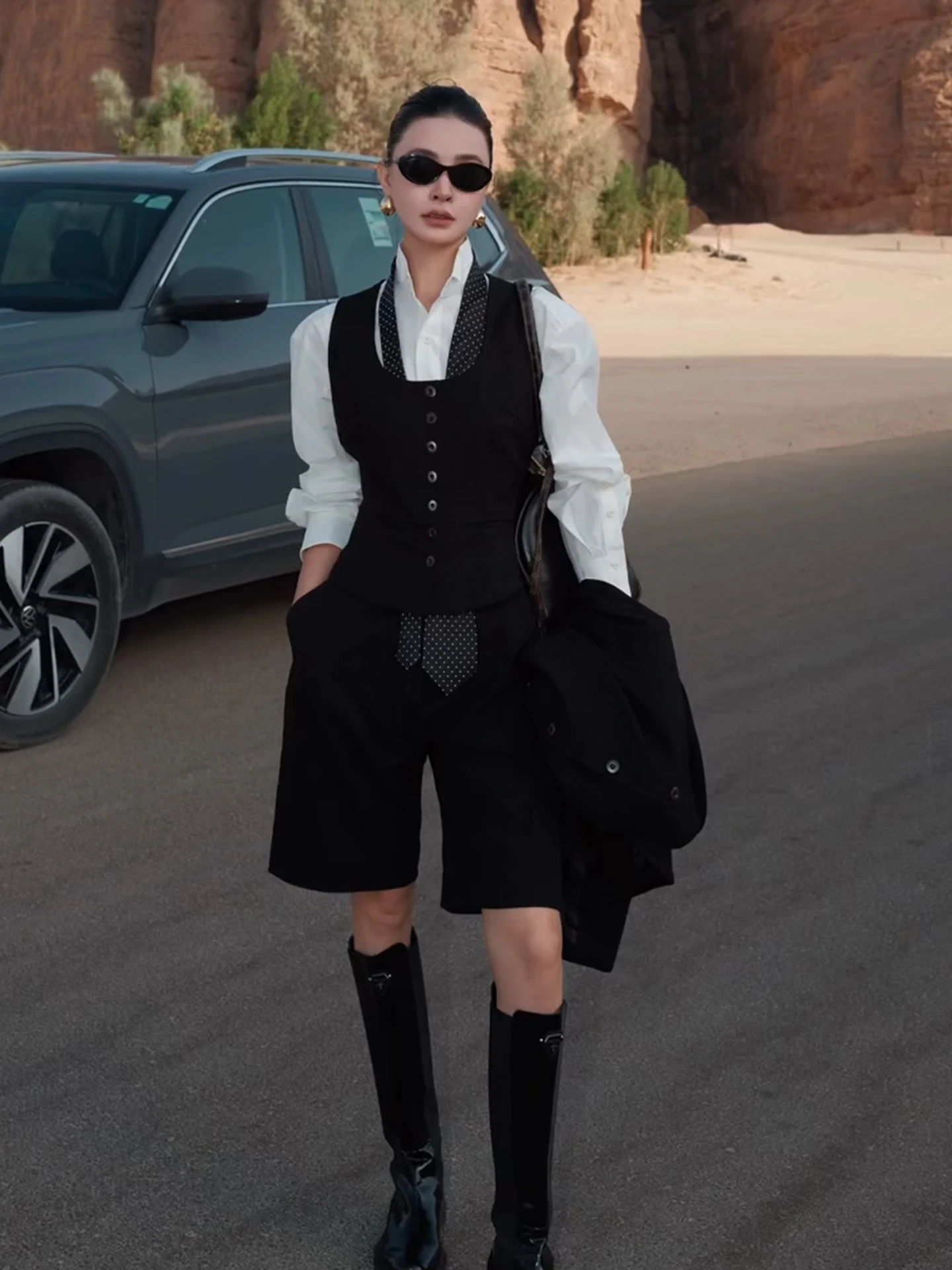 

Ele Bla Vest irt Брюки Комплект футболок Ранняя весна Faion Высококачественная женская деловая повседневная одежда для поездок на работу Sle