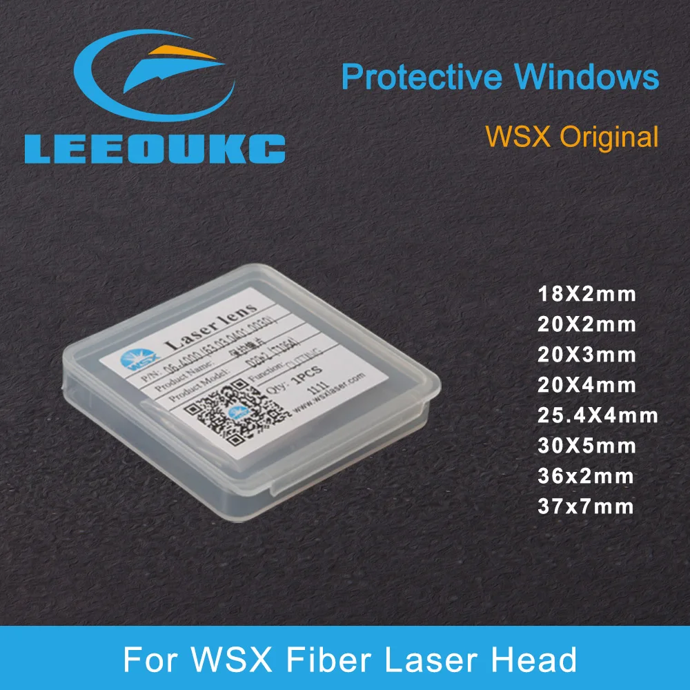 10pcs/lot Original WSX Protective Windows 18*2/30*5/37*7 Protective Lens 0-6kW Optical Lens for WSX Laser ND18 NC12 NC30 NC60