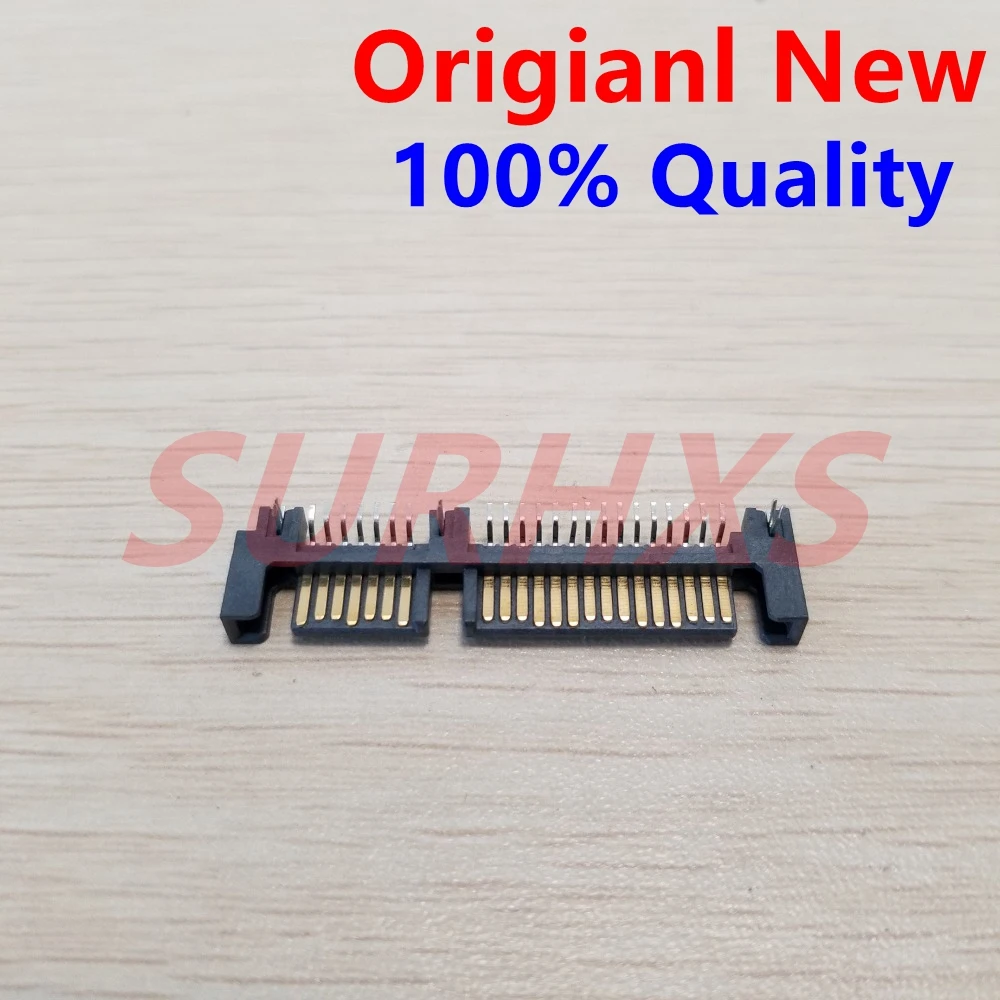 SATA Hard Drive 90 Degree Interface SMT Connector 7Pin + 15Pin Male Socket 22Pin PCB to Top H : 1.4mm