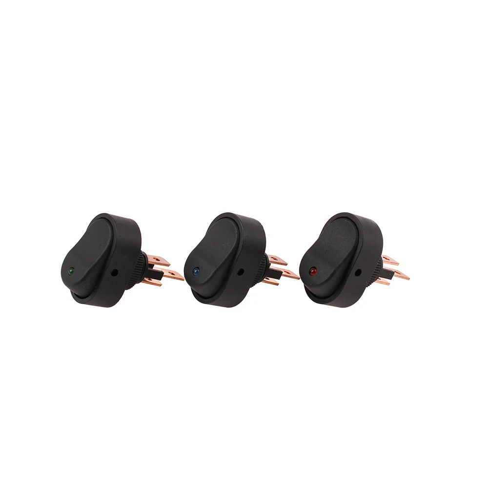 

ASW-20D 12V 30A LED Light Car Modificator Switch ON-OFF M12 Cat-Eyes Rocker Switch with 3Pin Copper Terminal