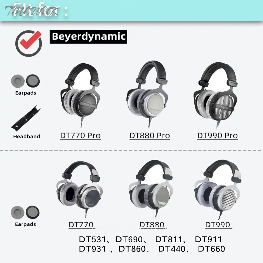 Yedek kulak yastıkları yastık beyerdynamic DT990 / DT880 / DT770 PRO DT 990 kulaklık kulaklıklar ile uyumlu