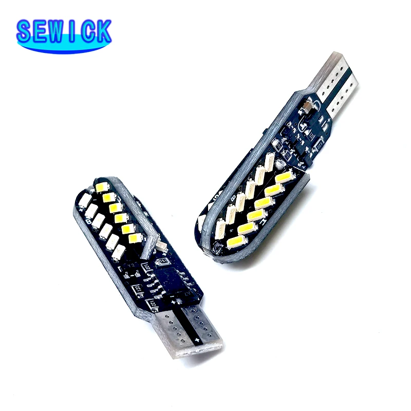 

200Pcs T10 RGB LED 48 SMD 3014 Running Horse Flash Strobe W5W 194 168 501 Car Parking Wedge Clearance Tail Lights Colorful