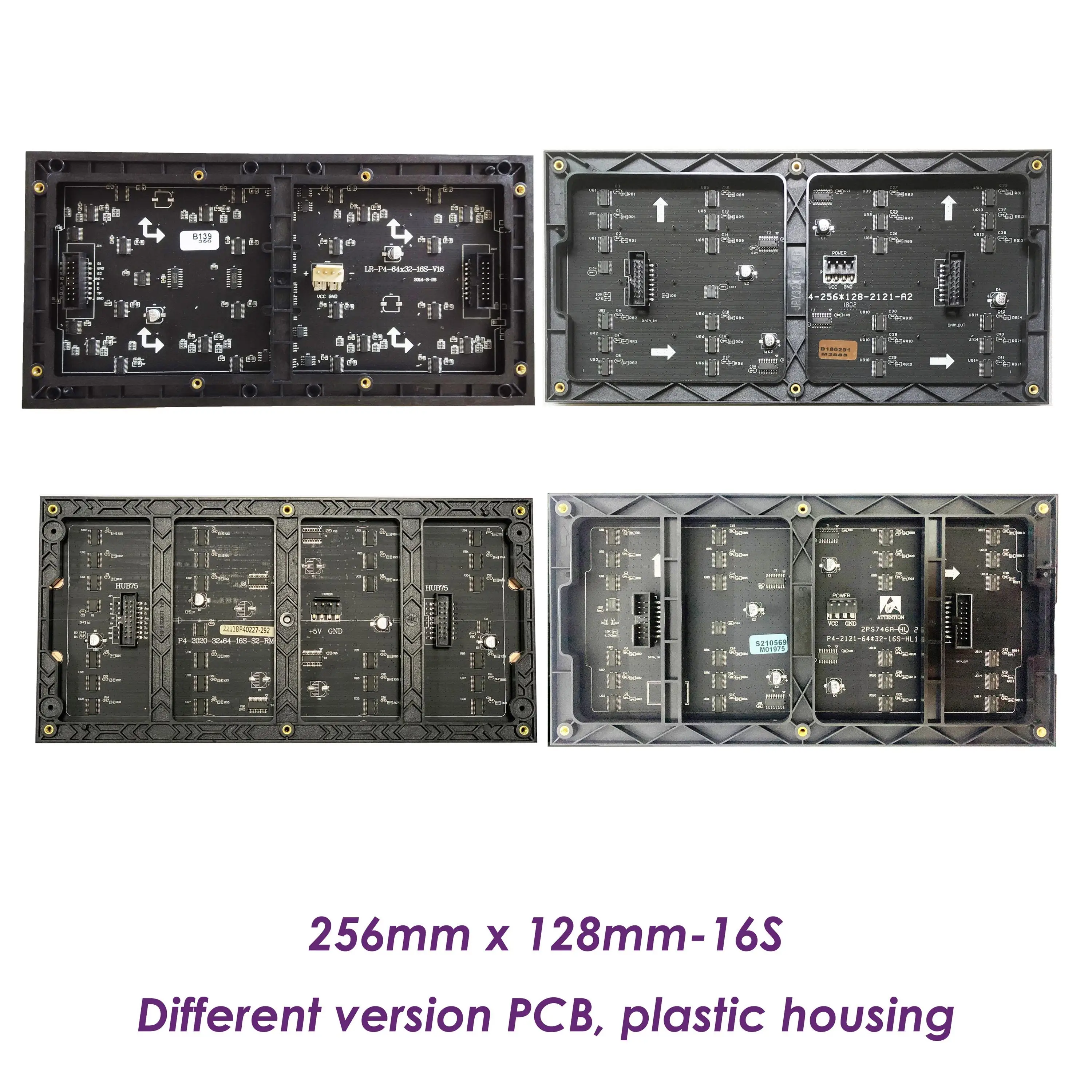 Produto quente módulo de matriz led colorido interno p4 ph4 32x64 128x256mm hub75 módulo led