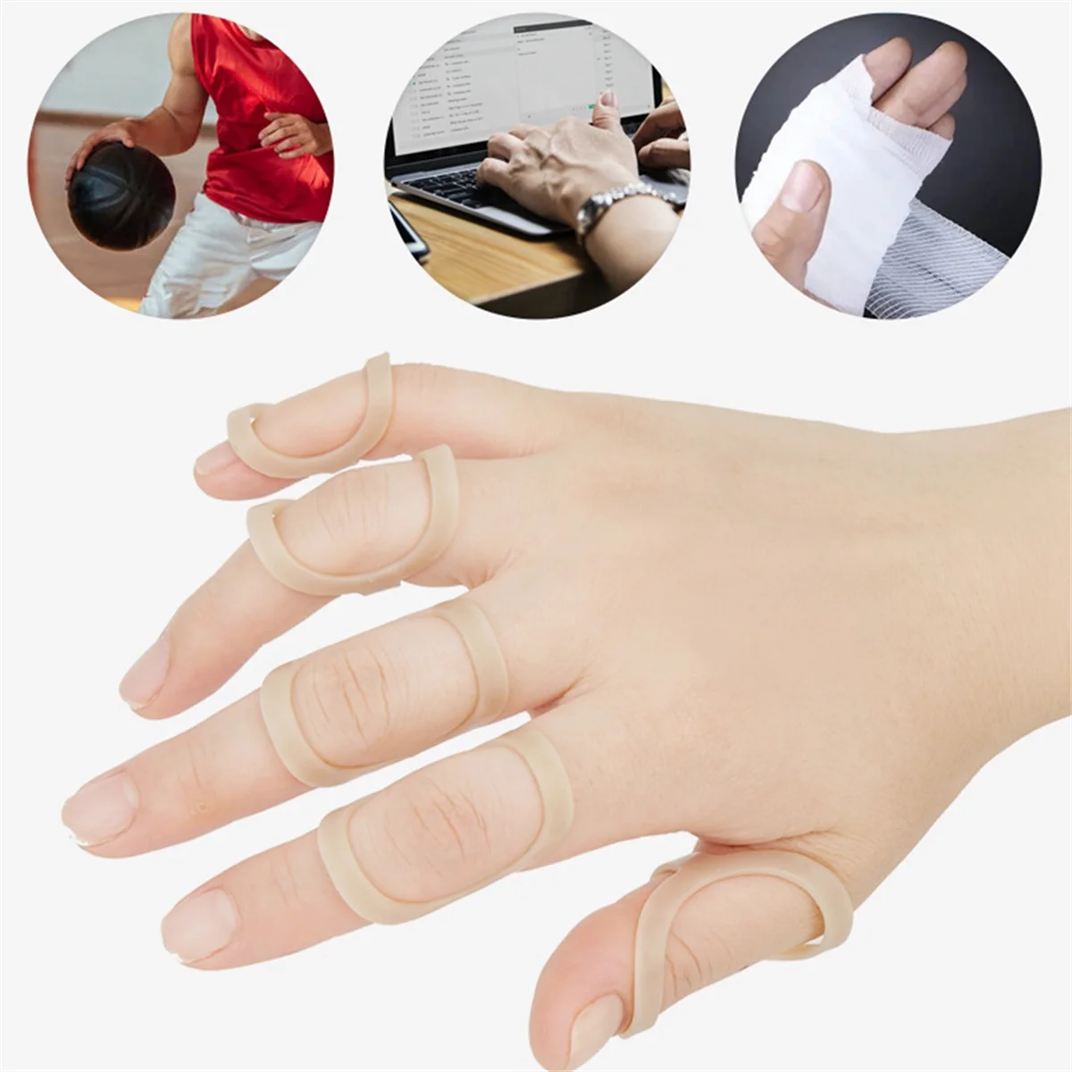 E ovale Fingers chiene, Fingers chiene, Unterstützung und Schutz für Arthritis, Fingers tabilisators tütze-5, 6, 7, 8, 9