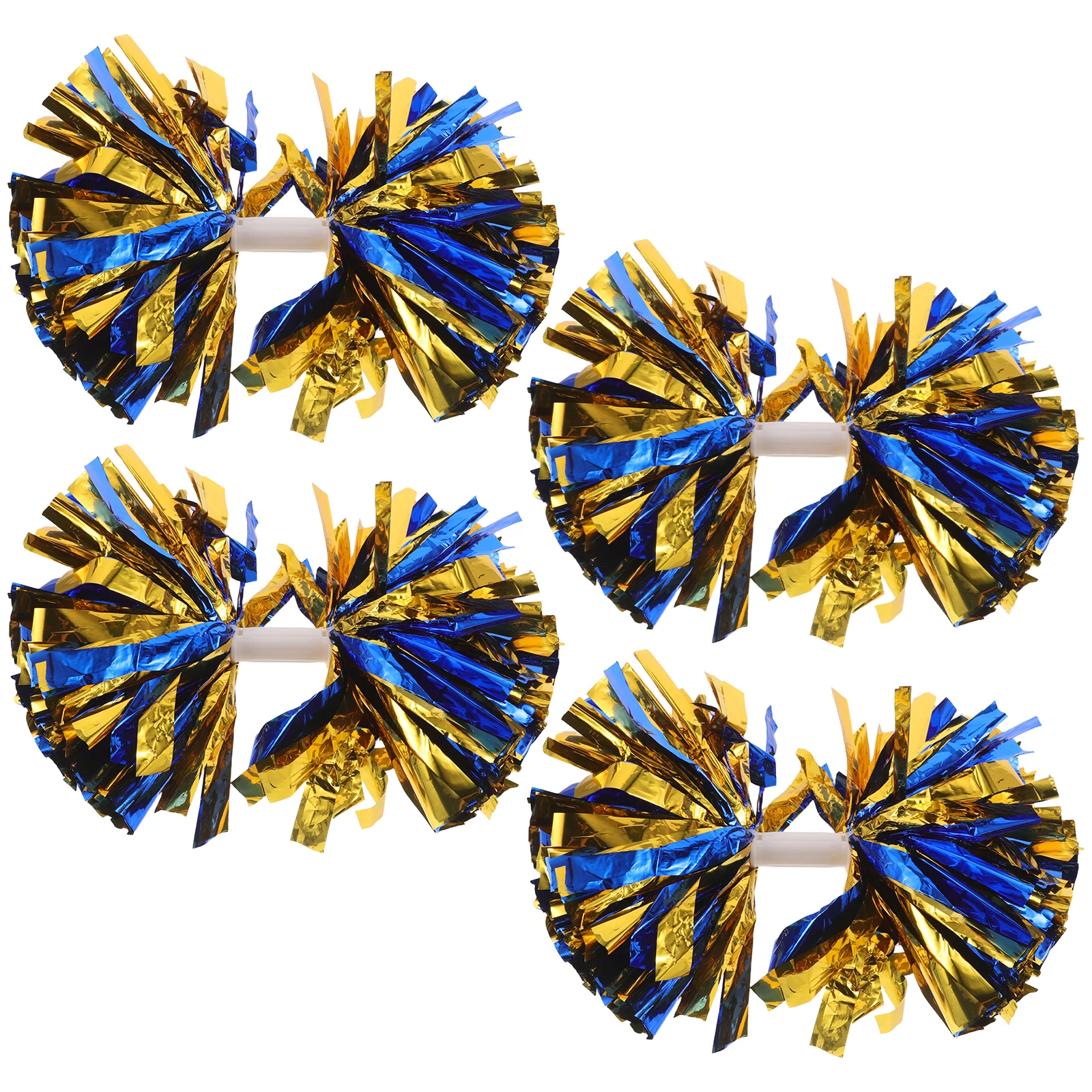 Pompones de porristas con mango metálico, agitador ligero, accesorios para equipo de baile para niñas y adultos, espíritu a granel, 4 Uds.