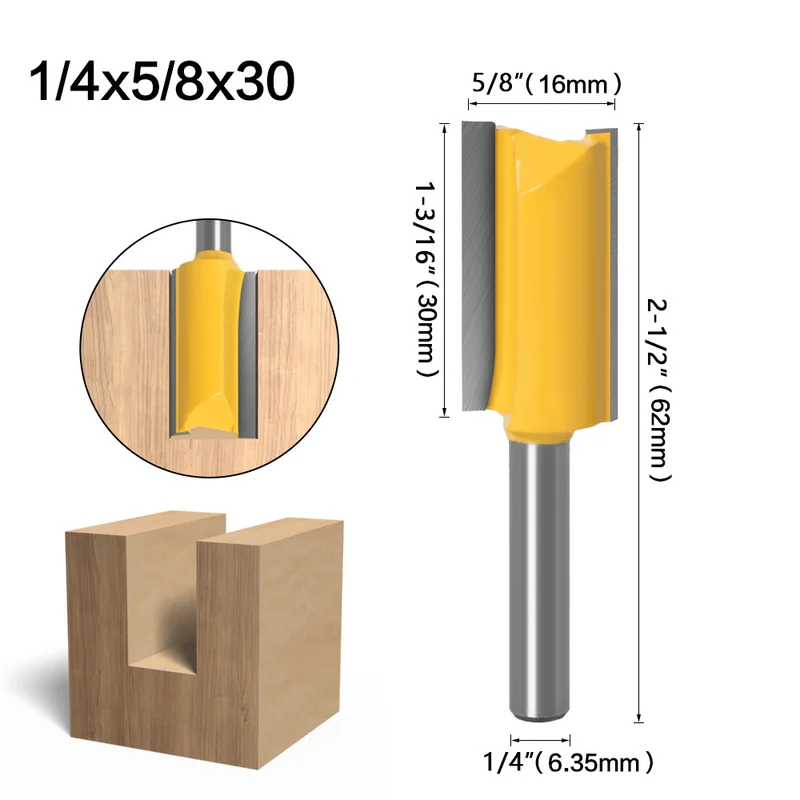 1-7 piece set single-edge double-edge straight knife slotting knife notching knife trimming machine head woodworking milling cut