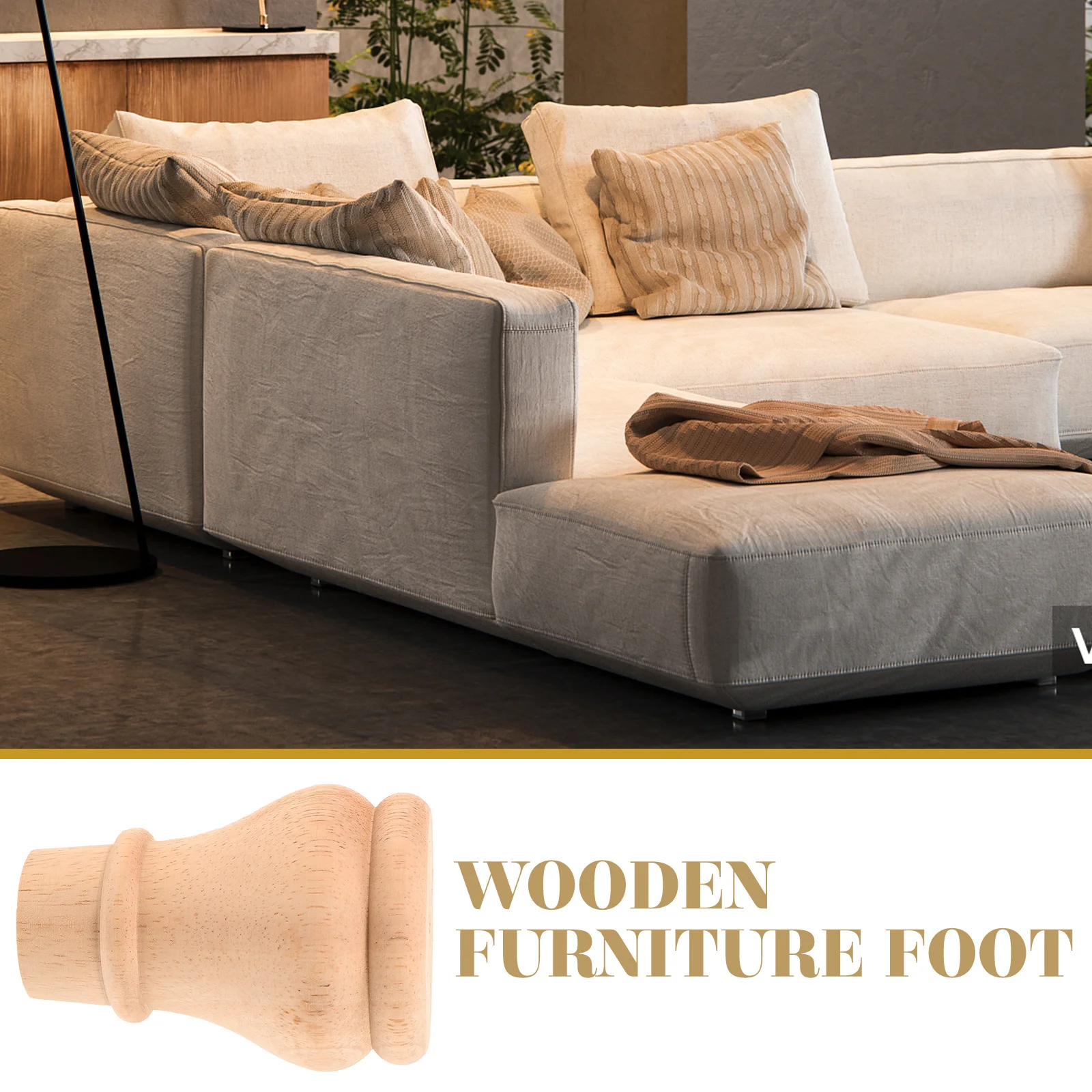 

Sturdy Wooden Furniture Legs Chair Table Sofa Cabinet Feet Durable Wood Legs Scratch Resistant Floor Protector Small Size Strong