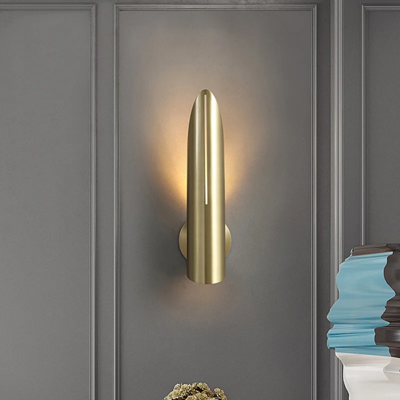 35cm G9 light source black copper color light luxury wall lamp Nordic retro living room TV wall lamp staircase porch aisle model