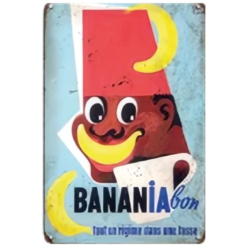Divertenti segni di metallo BANANIA targa di pittura in latta decorativa Vintage per Bar Pub Cafe Poster adesivi murali decorazioni per la casa