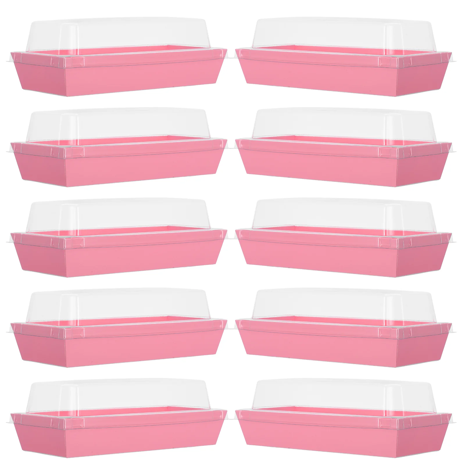 

50 Pcs Tray Sandwich Box Travel Trays Paper Charcuterie Cups Container with Lid