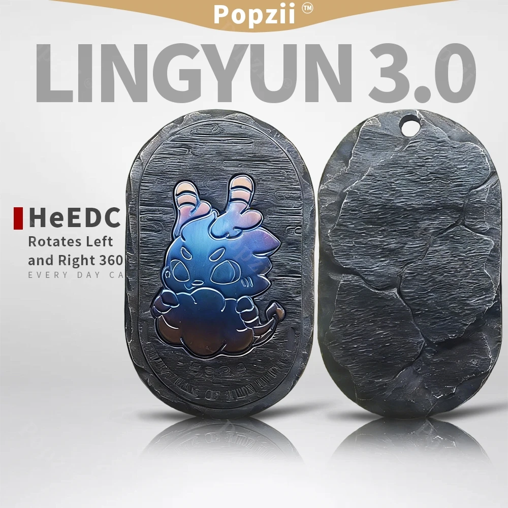 HEedc LINGYUN 3.0 Stone Carving Mechanical Multi Orbit Push Slider Rotates Left And Right 360° Fidgeting Toy  Anxiety Toys