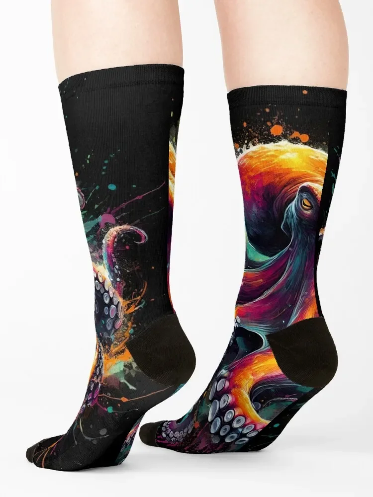 Tentacle Spectacle Socks bright garter winter thermal Lots anti-slip Socks Female Men's