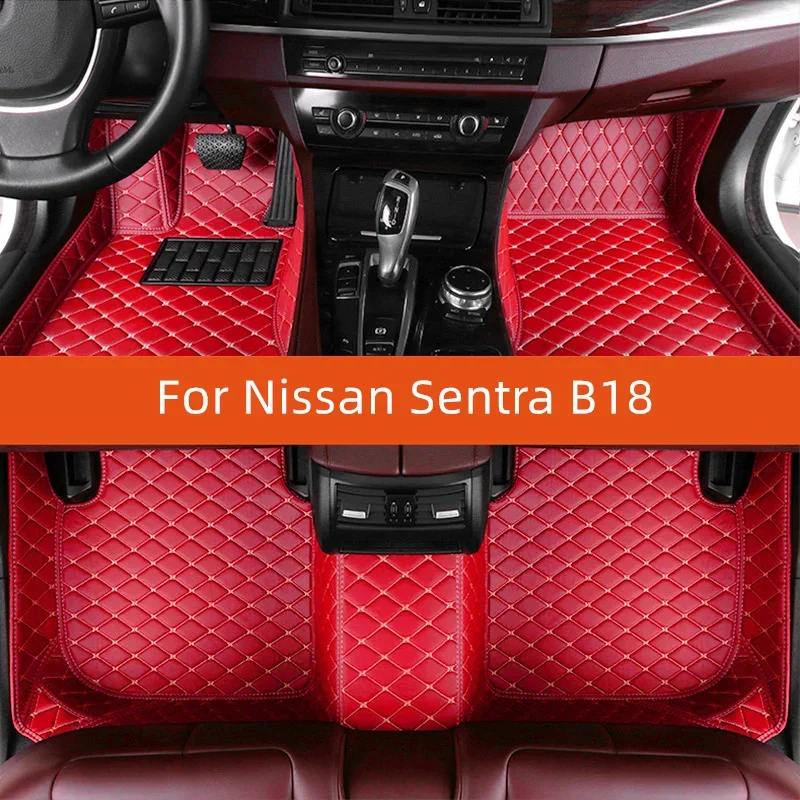 Custom Leather Car Floor Mat For Nissan Sentra B18 2020 2021 2022 2023 2024 2025 2026 2027 2028 Car Mat Interior