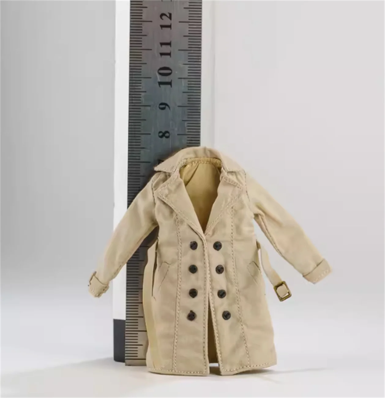 معطف طويل خندق مصدات الرياح بمقياس 1/12 بدلة أنيمي ملابس نسائية ألعاب عصرية لشخصية جندي ذكر 6 بوصة