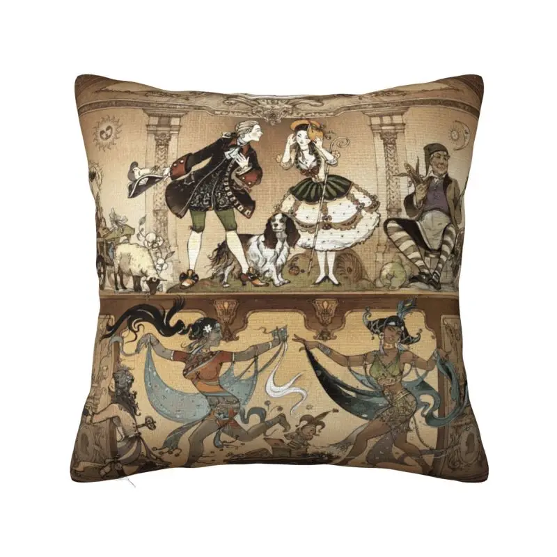 Vintage The Nutcracker Ballet Dancing Cushion Cover 45x45cm Soft Nordic Throw Pillow Living Room Decoration