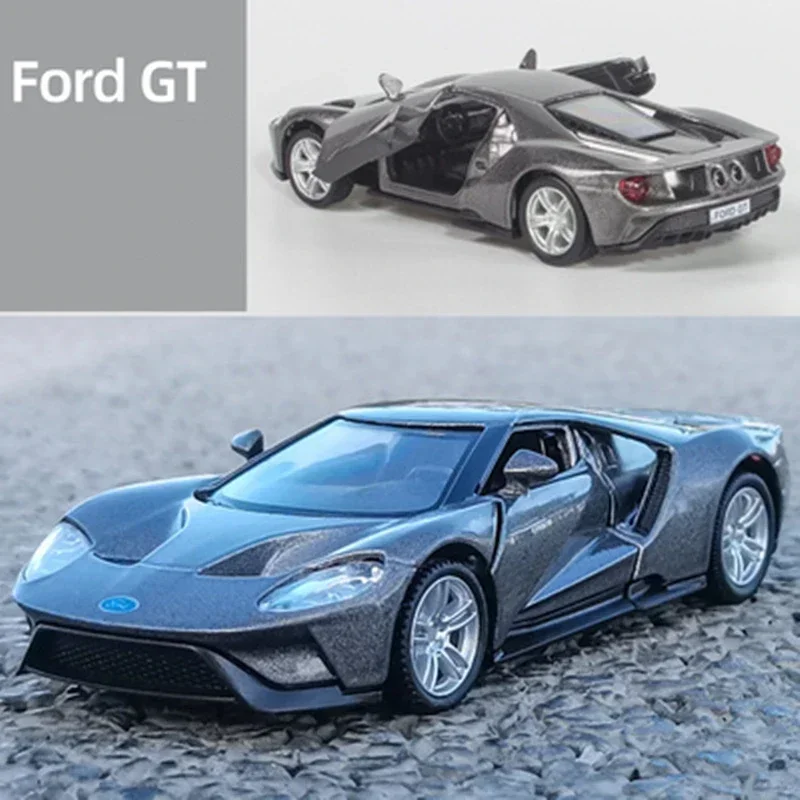 Coche deportivo FORD GT 1:36, modelo de coche de aleación fundido a presión y vehículo de juguete, modelo de coche de simulación de Metal, colección extraíble, juguete para regalo para niños