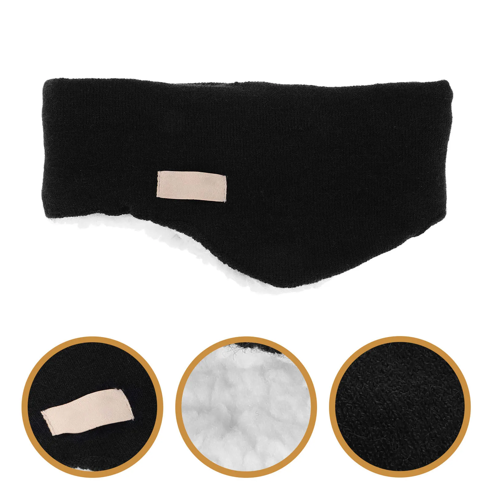 

Noise Cancelling Winter Ear Muffs Black Adjustable Soft Ear Warmers Sleep Mask for Men Women Outdoor Fleece Headbands for Women