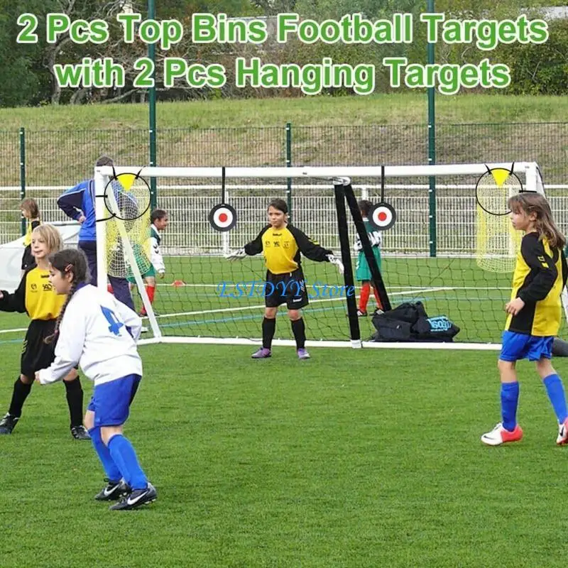 G6DE Training Football Goal Accuracy Practice Fiberglass Frame Polyester Net