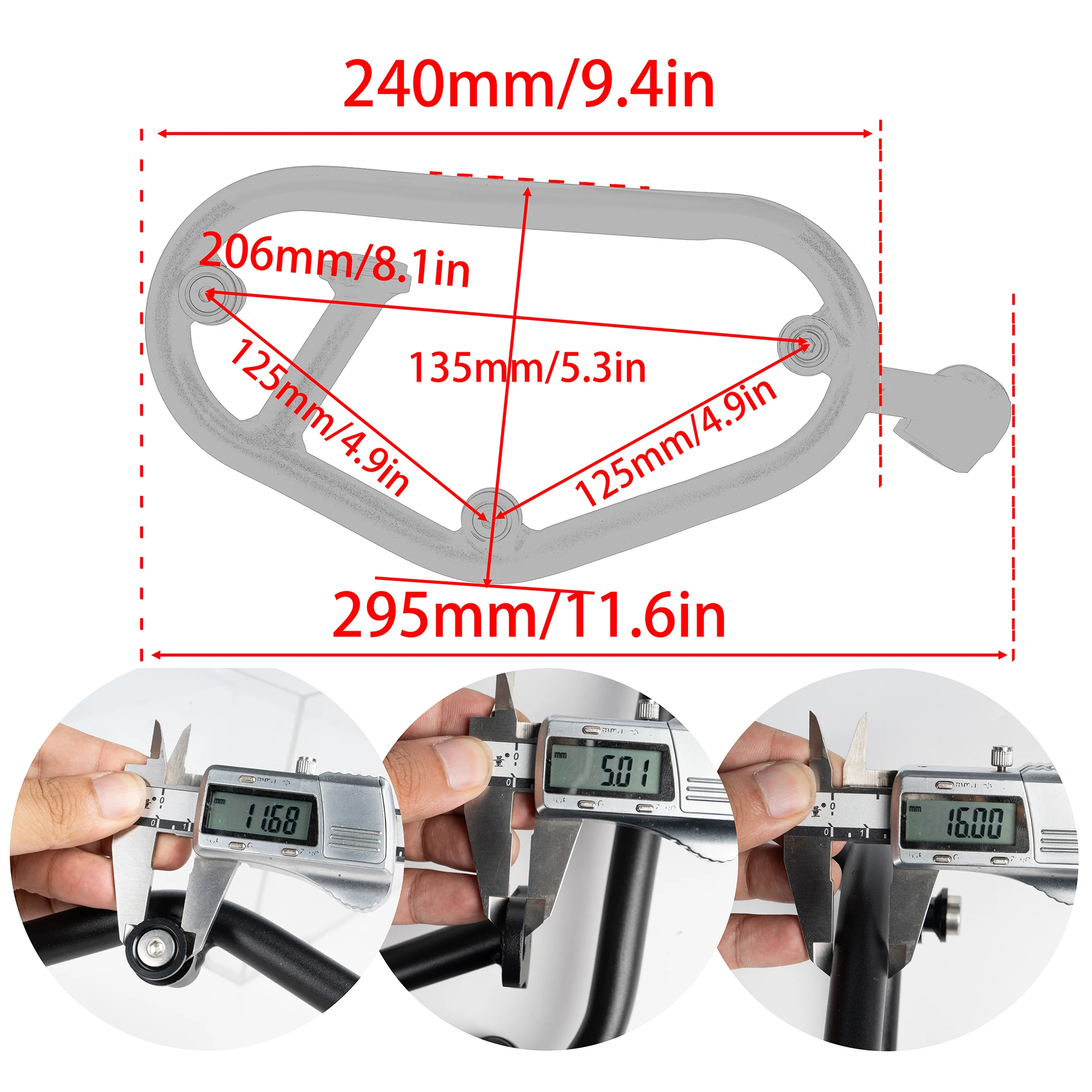 WOLFLINE Motorcycle Right Side Saddlebag Support Bracket Luggage Mount Holder For BMW R 12 nineT / R 12 S 2024-2026