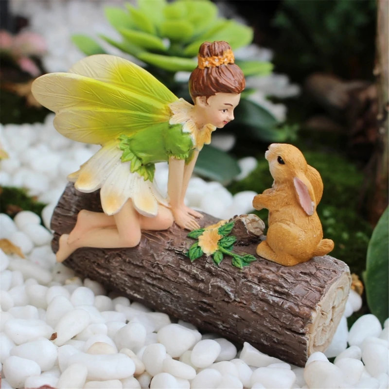 Schattig tuindecors tuin standbeeld decoratief item hars textuur aanwezig voor natuurliefhebbers en dierliefhebbers y5ga