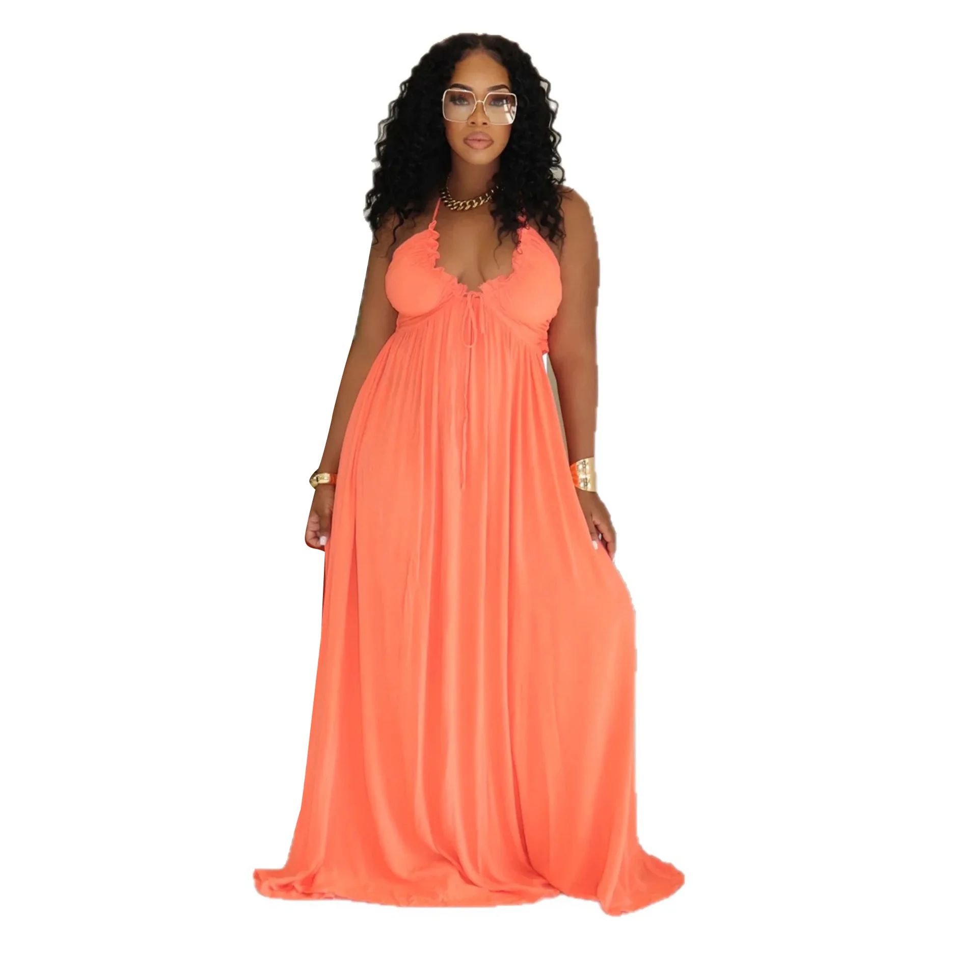 

African Dresses For Women 2025 New African Clothes Dashiki Spaghetti Strap Ankara Dresses Traditional Robe Africa Dress