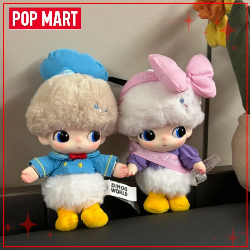 POP MART DIMOO WORLD X DISNEY 시리즈 블라인드 박스 비닐 얼굴 인형 키체인 펜던트 컬렉션 크리스마스 선물