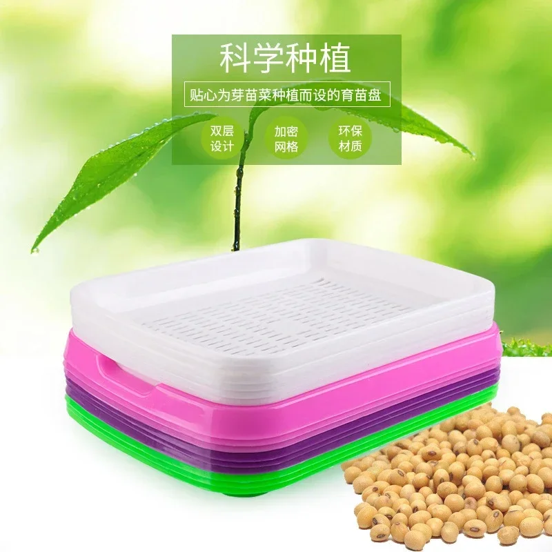 Paper Based Vegetable Sprout Planting Tray Wheat Grass Seedling  Double-layer Tray Multifunctional