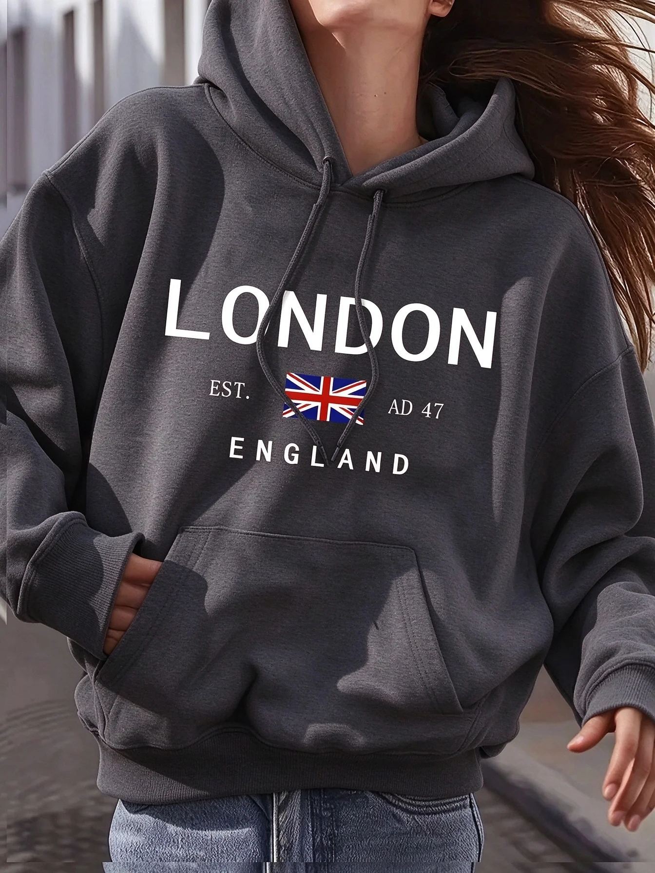 Sudadera con capucha y cordón - Women'S Fashion London reseña y precio