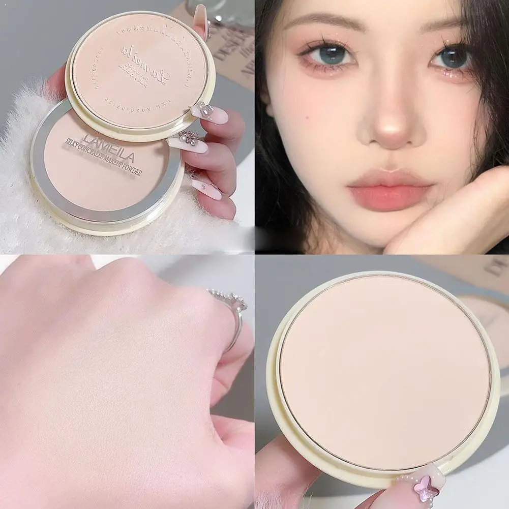 Transparent White Face Pressed Powder Matte Long-lasting Waterproof Controlling Oil Powder Compact Women Makeup Tool